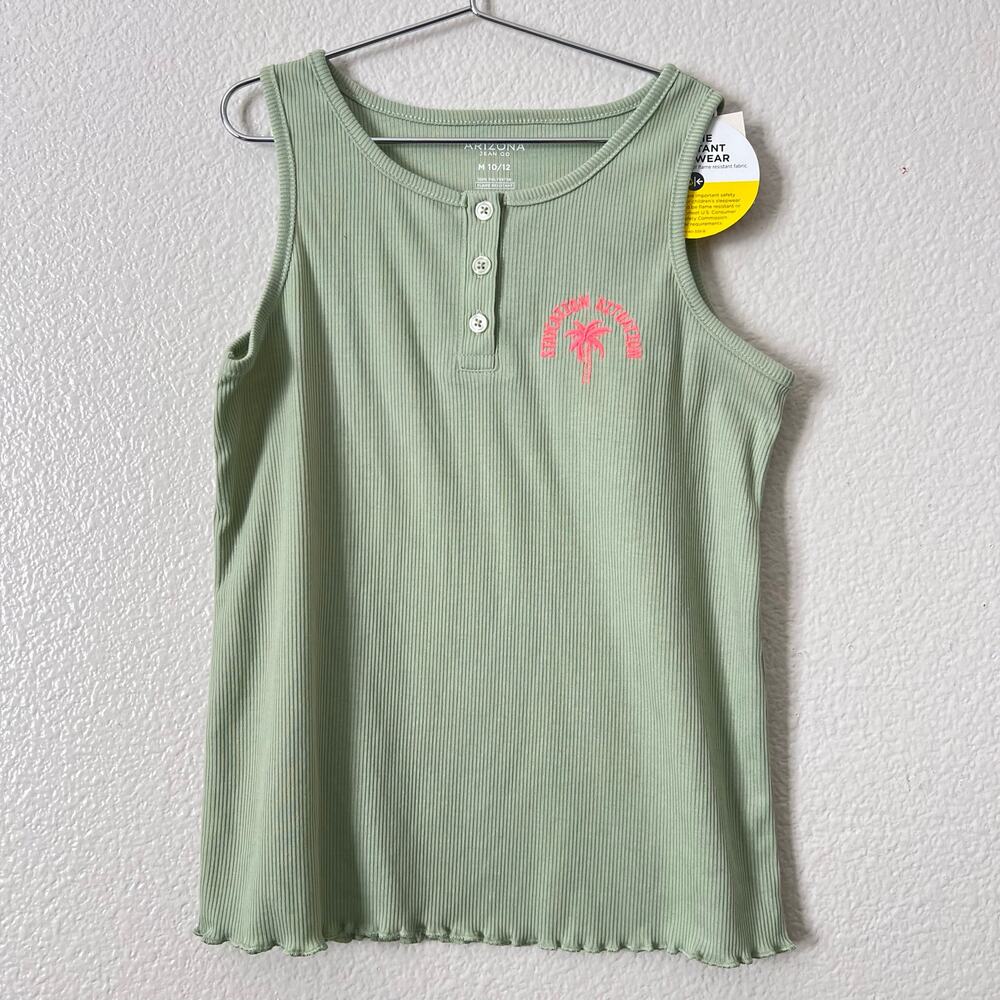 Arizona Jean Company Staycation Situation rib tank top sage green lounge